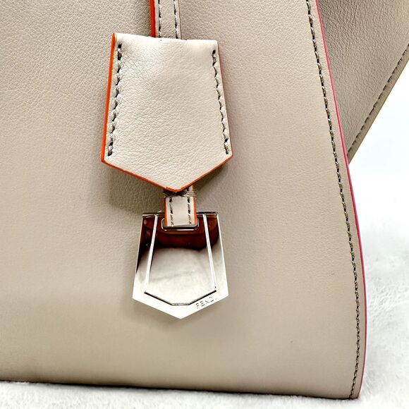 FENDI 3Jours Grey Calfskin Leather Satchel Bag Multicolor Trim Italy $ 2950 - Picture 3 of 16